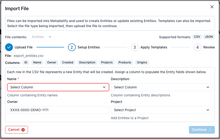 Import CSV - Step 2