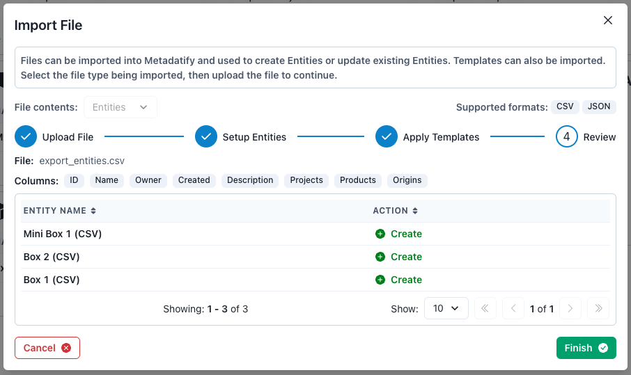 Import CSV - Step 4