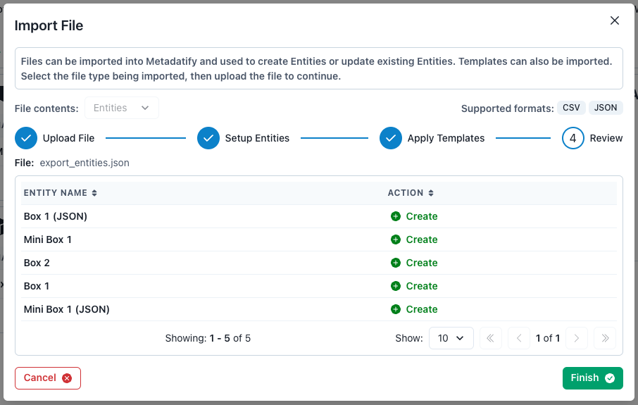 Import JSON - Step 4